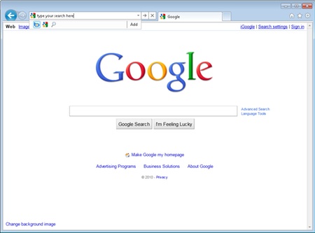 ie make google default search engine
